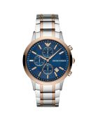 Montre Homme en Acier argenté/rose doré