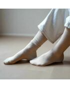 Calzini in misto cotone biologico beige tinta unita