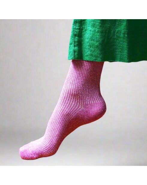 calzini fucsia glitter