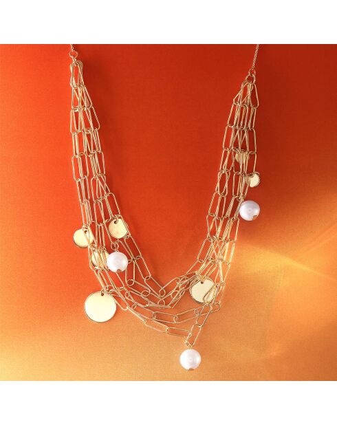 Collana Cosmos Pearl in oro giallo