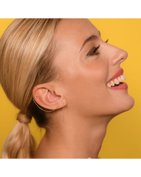 Boucle d'oreille unitaire Marala or jaune