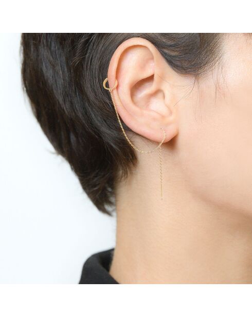 Boucle d'oreille unitaire Marala or jaune