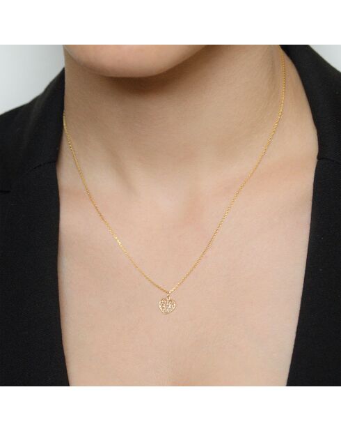 Pendentif Coeurs Arabesque or jaune