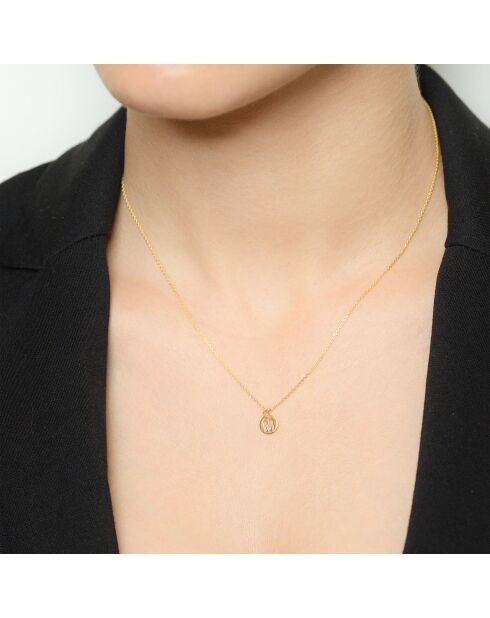 Anhänger mit Buchstabe M aus Gelbgold