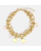 Bracelet Cosmos Perle or jaune