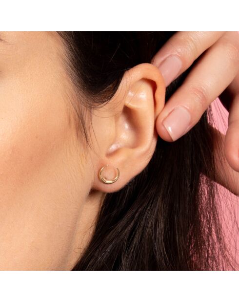 Boucles d'oreilles Demi lune or jaune