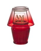 Bougie Parfumee Lampe Amour  rouge - 9.7x12.5x9.7 cm