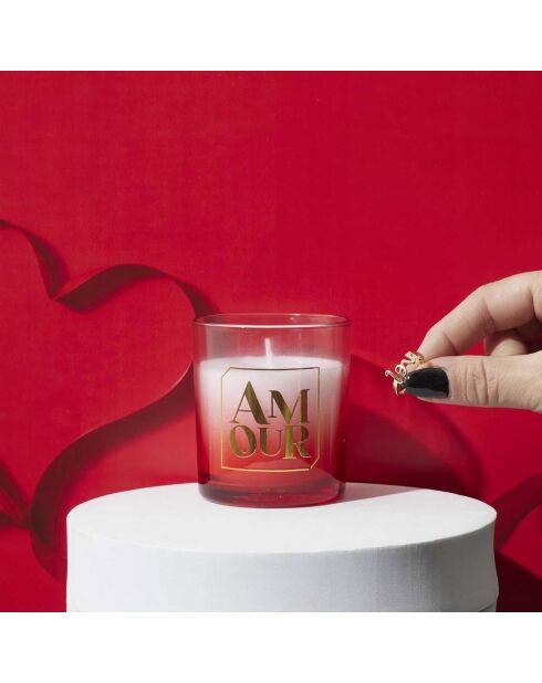 Bougie parfumée bague Amour rouge - 7.1x8.4x7.4 cm