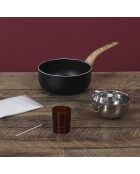 Coffret 2 bougies à confectionner marron - 5.5x6.5x5.5 cm