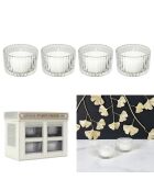 Coffret 4 Bougies parfumées blanc - 4.1x6.7x6.7 cm