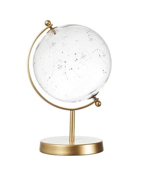 Globe Constellations  doré/transparent - 16x24x16 cm