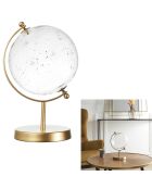 Globe Constellations  doré/transparent - 16x24x16 cm