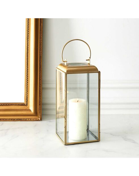 Farol dorado - 14x30x14 cm