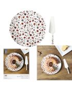 Plat & Pelle à tarte  multicolore - 30x2x30 cm