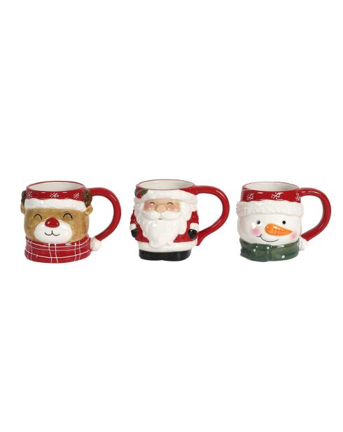 Mug Relief Noel - Motifs Aléatoires  - 14x10.2x9.5 cm