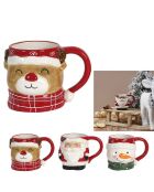 Mug Relief Noel - Motifs Aléatoires  - 14x10.2x9.5 cm