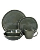6 Assiettes Au grès du temps vertes - D.27 cm