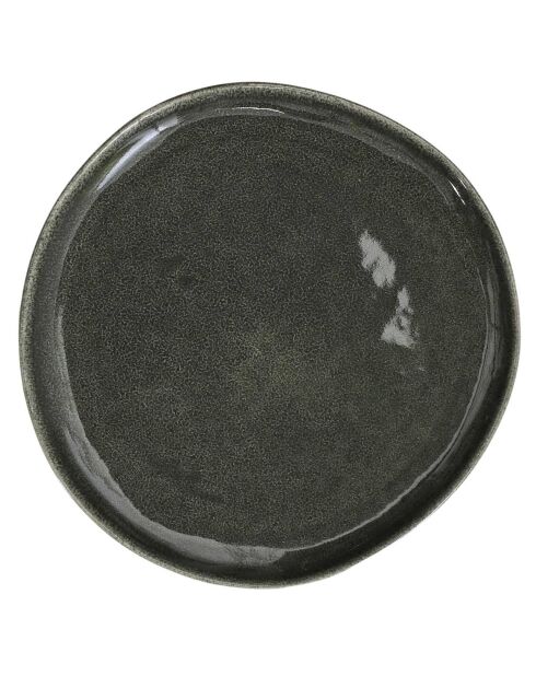 6 Assiettes Au grès du temps vertes - D.27 cm