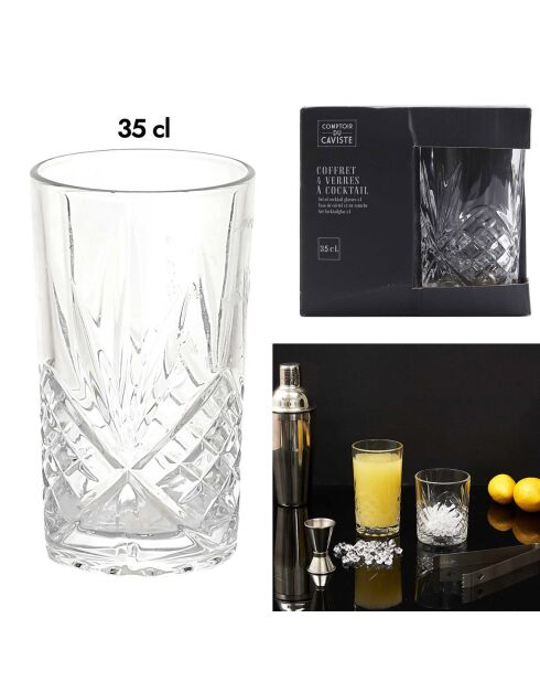 5 Verres Cocktail transparents - D.7.6 cm