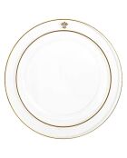 12 Assiettes rondes dorées - D.19 cm