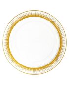 12 Assiettes rondes dorées - D.19 cm