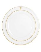 12 Assiettes rondes dorées - D.26 cm
