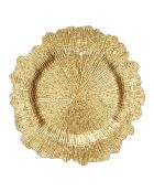 4 Dessous d'assiettes dorés - 33x1.5x33 cm