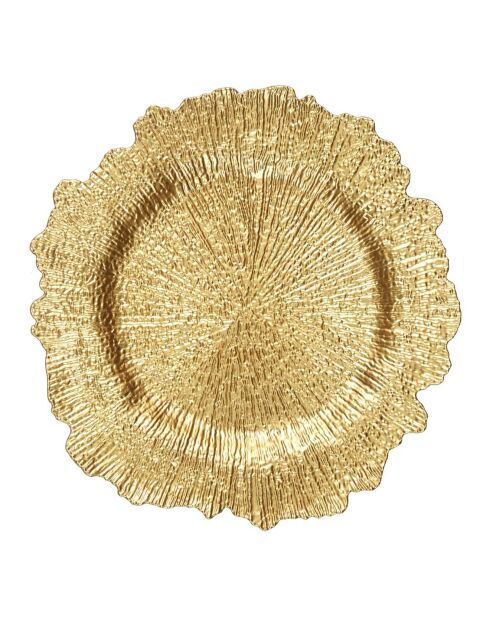 4 Dessous d'assiettes dorés - 33x1.5x33 cm