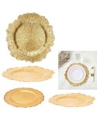 4 Dessous d'assiettes dorés - 33x1.5x33 cm