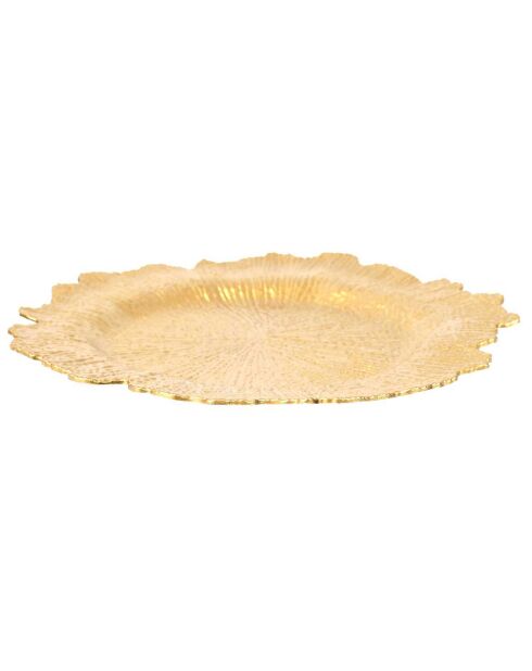 4 Dessous d'assiettes dorés - 33x1.5x33 cm