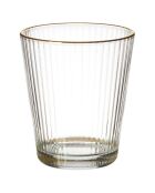 6 Verres Stries Liseré dorés - 8.9x10.3x8.9 cm