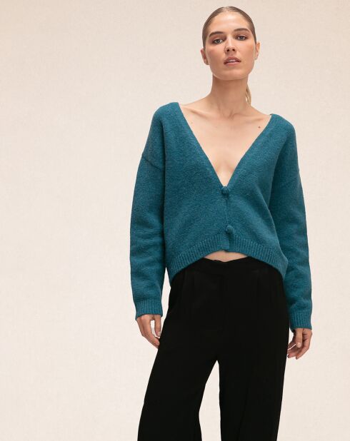 Pull en Laine mélangée Calypso bleu nocturne