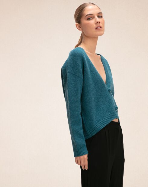 Pull en Laine mélangée Calypso bleu nocturne