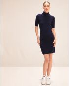 Robe courte en Alapaga & Laine mélangés Cat bleu travailleur