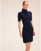 Robe courte en Alapaga & Laine mélangés Cat bleu travailleur