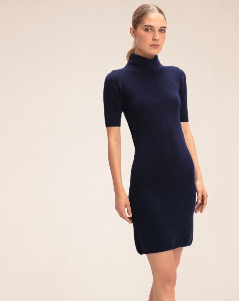 Robe courte en Alapaga & Laine mélangés Cat bleu travailleur