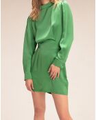 Robe courte 100% Soie Dune  wasabi