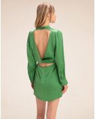 Robe courte 100% Soie Dune  wasabi