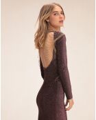 Robe longue Madonna neon purple