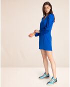 Robe courte en Soie mélangée York  travailleur bleu