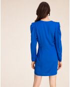 Robe courte en Soie mélangée York  travailleur bleu