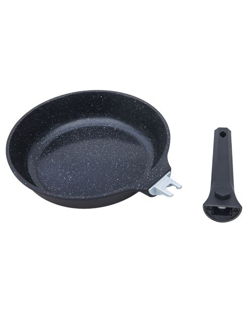 Padella antiaderente rimovibile in ceramica Greblon CK 'Alizée' in ceramica nera a induzione - D.24 cm