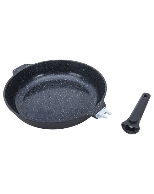 Poêle amovible anti-adhésif Greblon CK Céramique 'Alizée' induction noire - D.35 cm