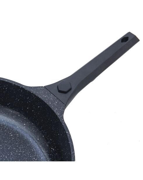 Poêle amovible anti-adhésif Greblon CK Céramique 'Alizée' induction noire - D.35 cm