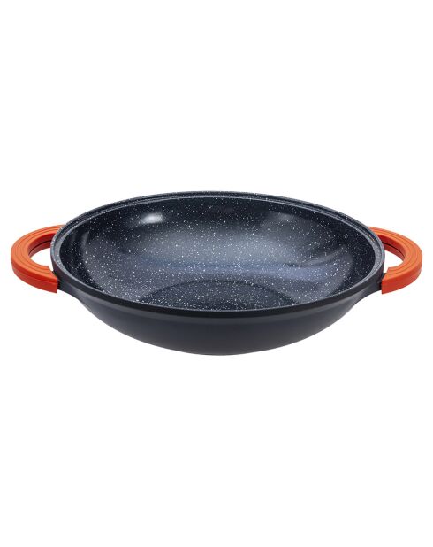 Wok anti-adhésif Greblon CK Céramique 'Alizée' induction noir  - 4.8L
