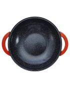 Wok anti-adhésif Greblon CK Céramique 'Alizée' induction noir  - 4.8L