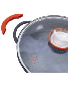 Wok anti-adhésif Greblon CK Céramique 'Alizée' induction noir  - 4.8L