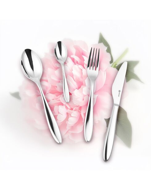 Ménagère Pivoine argentée -  24 Pièces