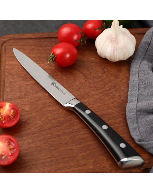 Couteau office 'LustroBois' noir -  24 cm