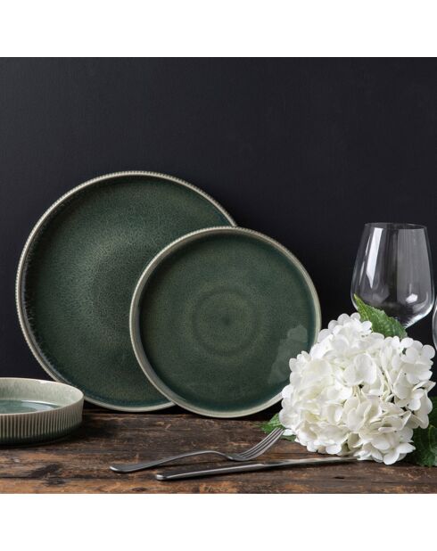 Service de table vert - 12 Pièces